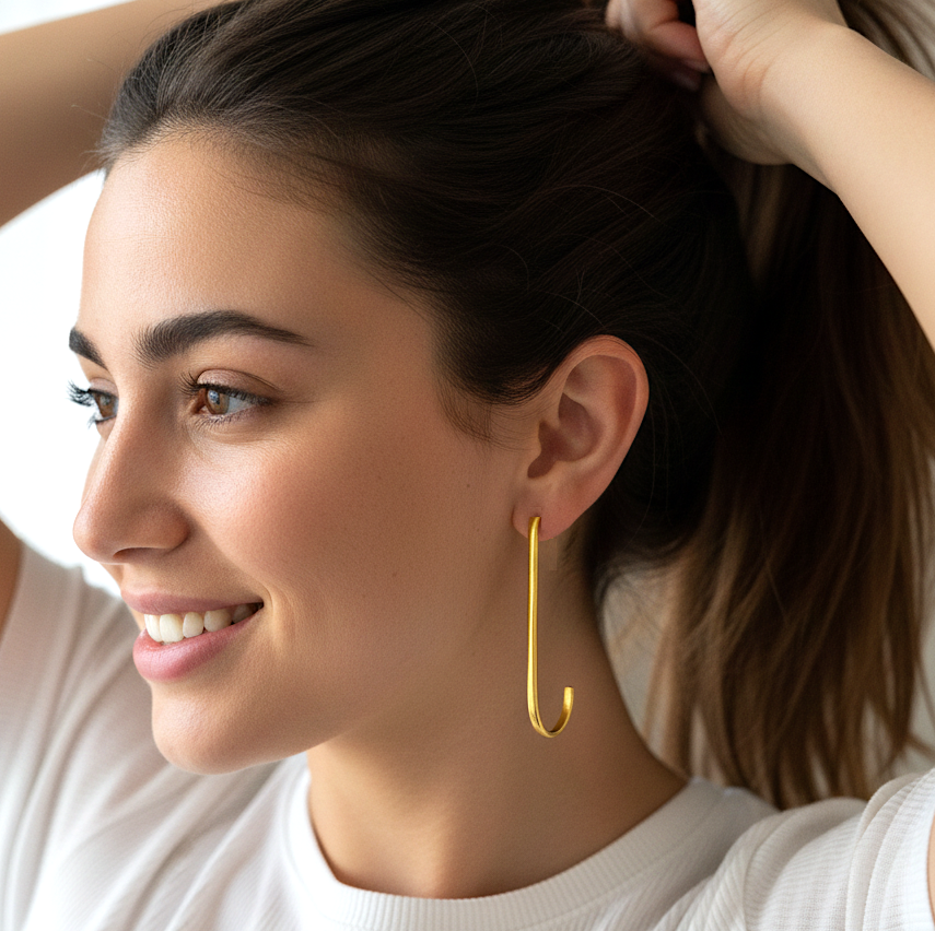 Golden Arc Earrings