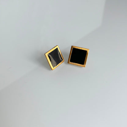 Noir Cubes Earrings