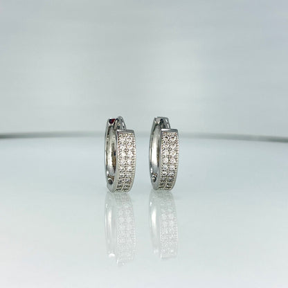 Silver Glimmer Hoops