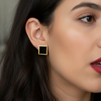 Noir Cubes Earrings