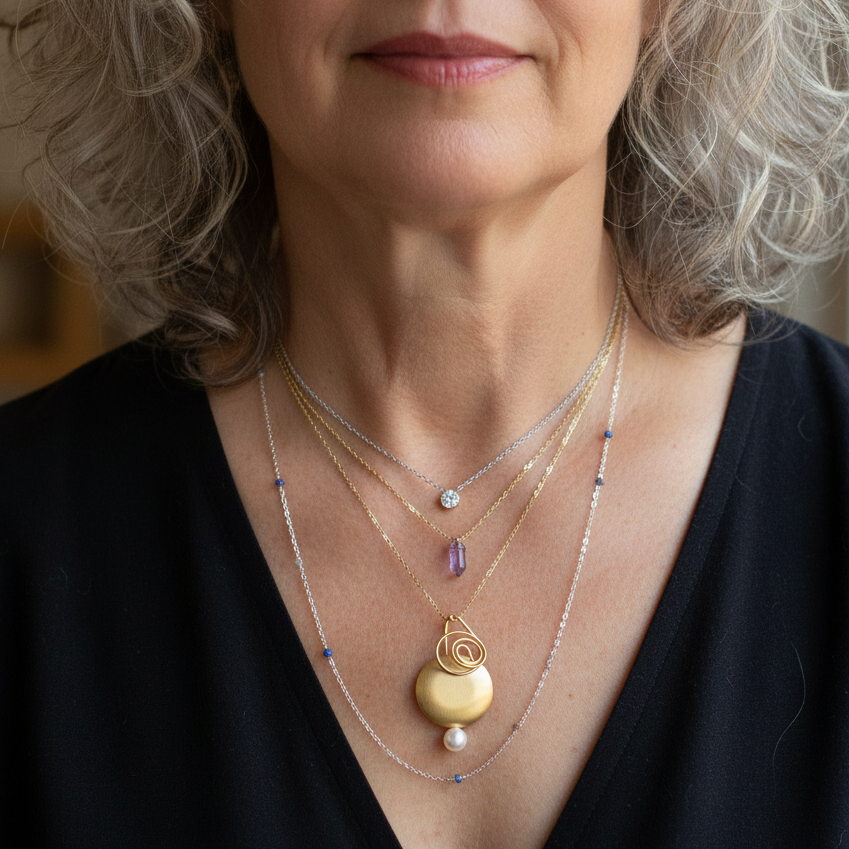 Golden Swirl Pendant