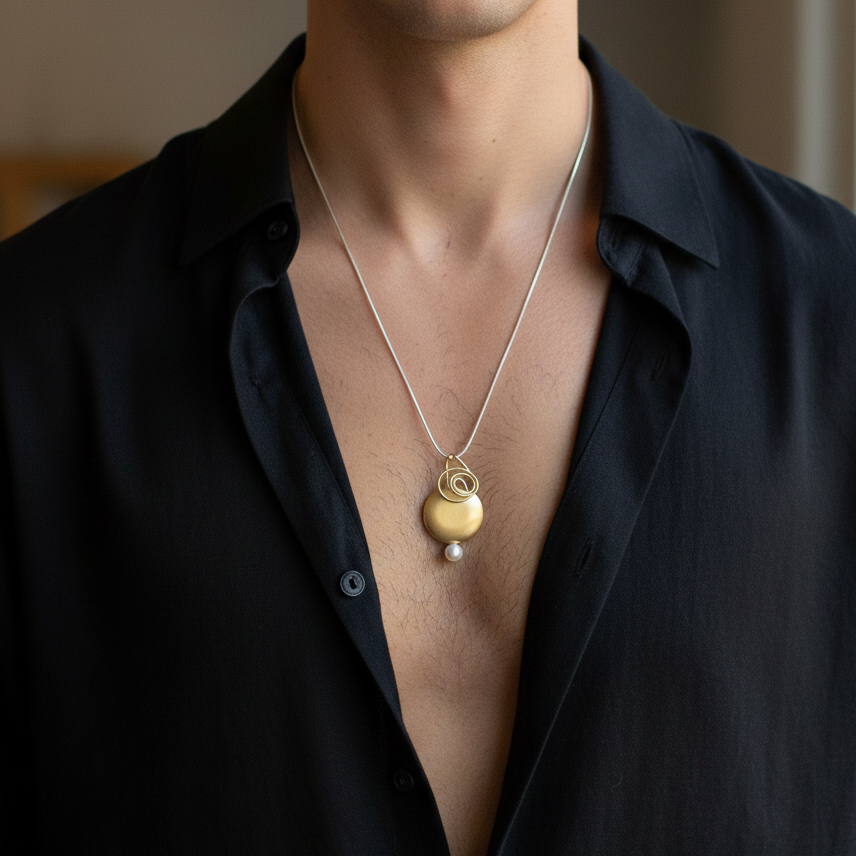 Golden Swirl Pendant